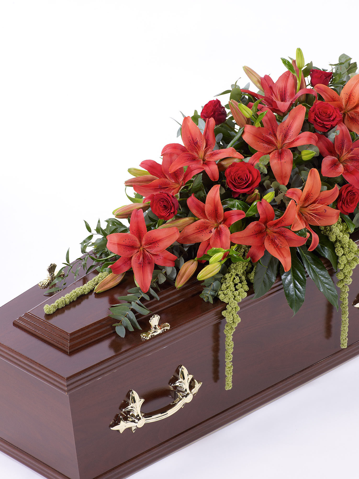 LILY AND ROSE CASKET SPRAY
